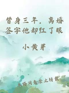 替身三年，离婚签字他却红了眼